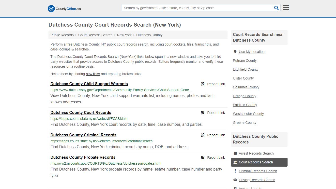 Court Records Search - Dutchess County, NY (Adoptions ...